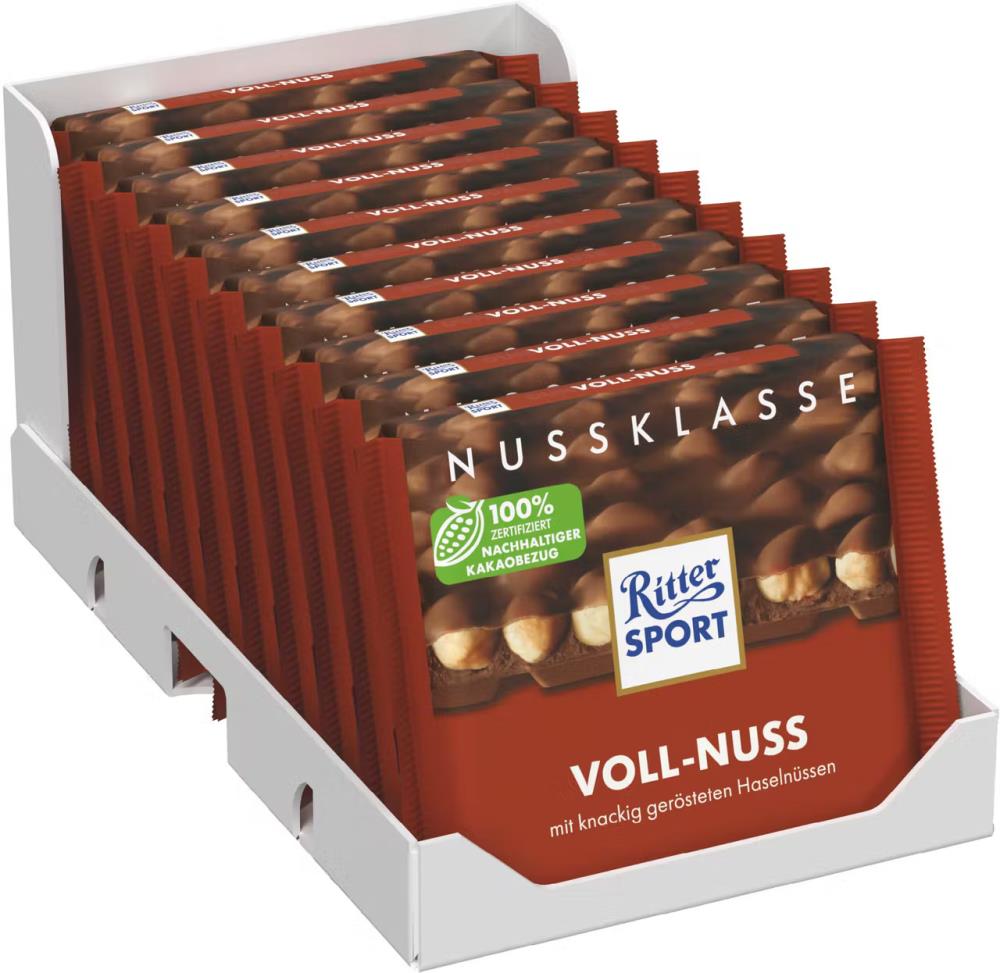 Ritter Sport Vollnuss 10 x 100g